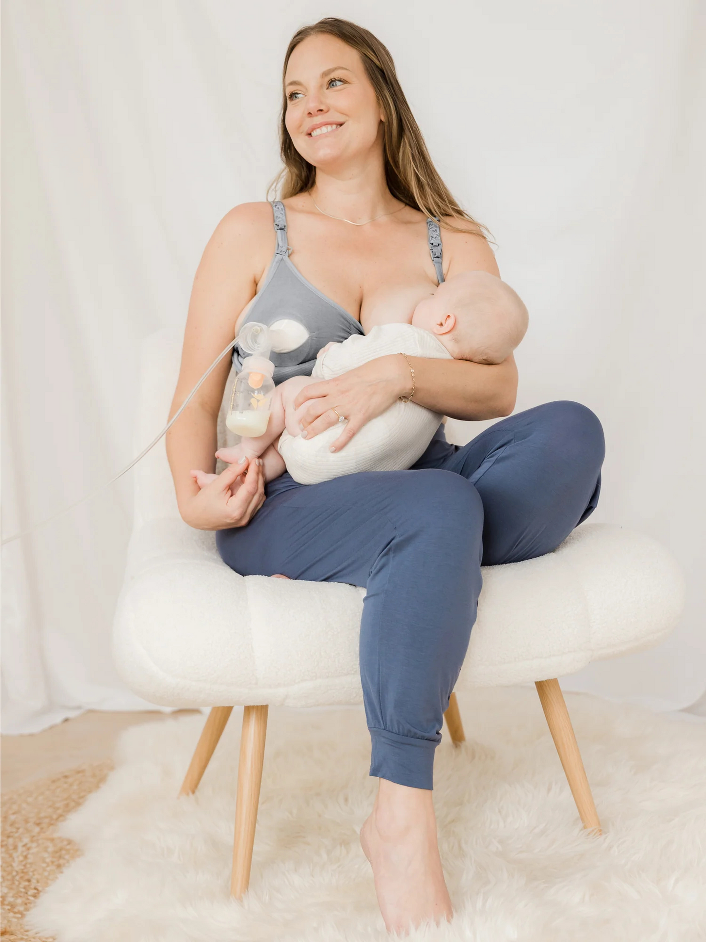 JULEE® bezdrátová odsávací & kojicí podprsenka