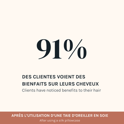 Taie d'oreiller 100% pure soie de mûrier