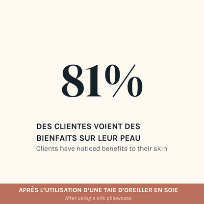 Taie d'oreiller 100% pure soie de mûrier